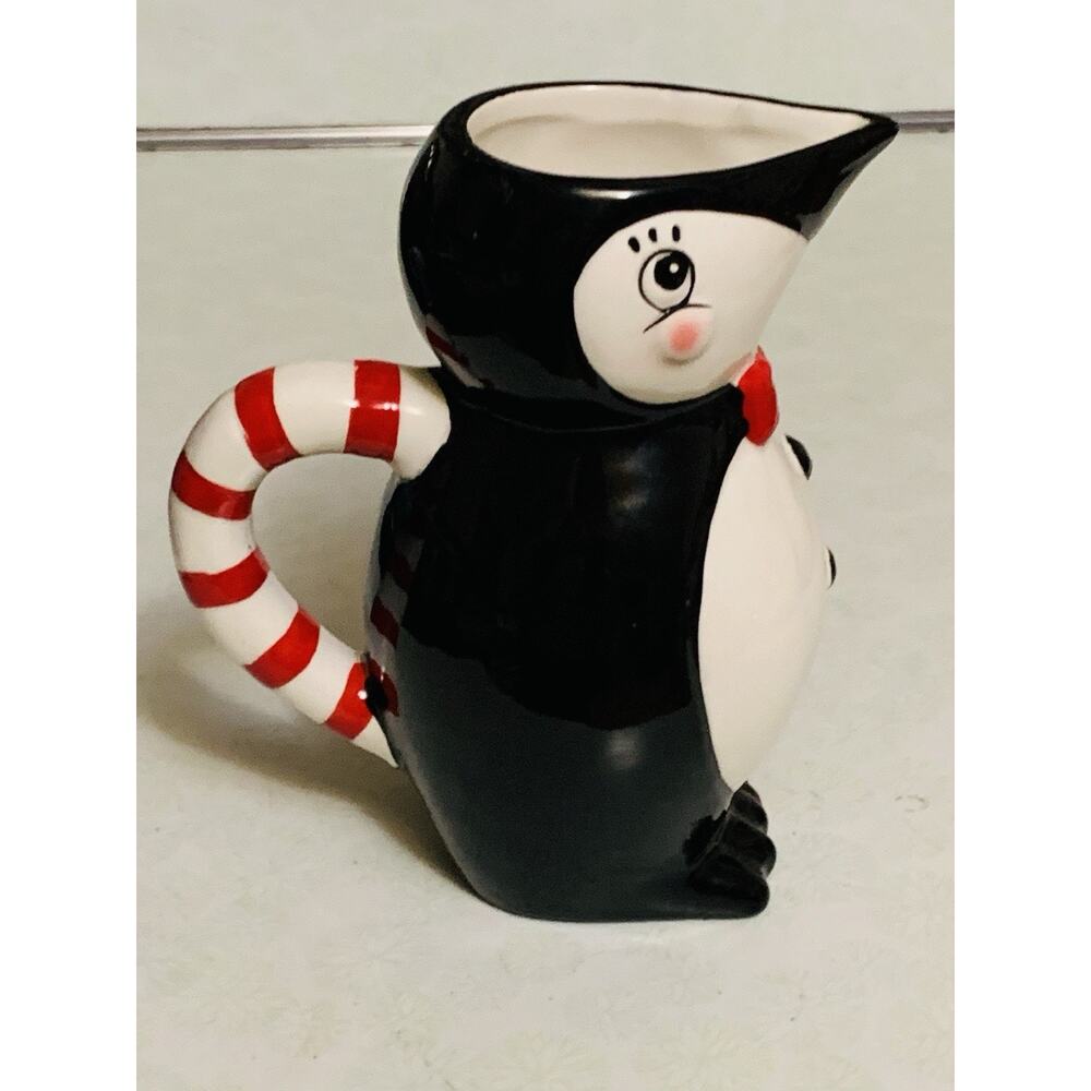 Johanna Parker Christmas Carnival Cottage Penguin Ceramic Creamer